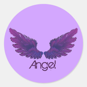 Wings Classic Round Sticker