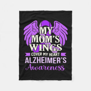 Wings Cover My Heart Alzheimerheimer's Awareness G Fleece Blanket