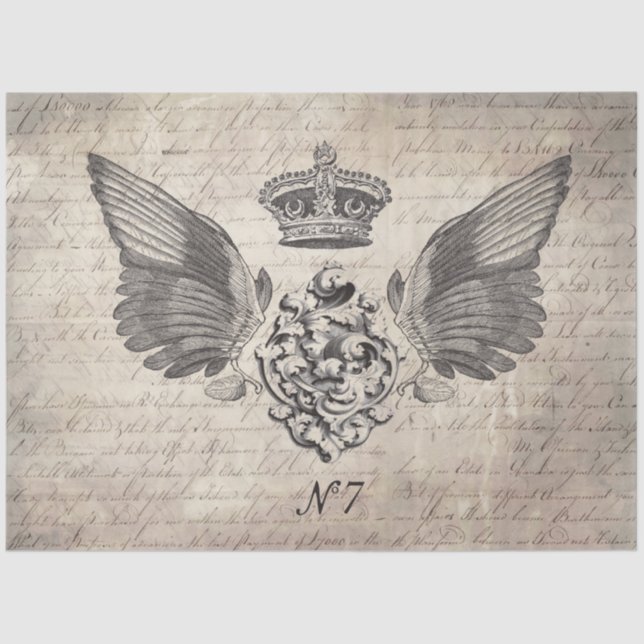 wings Decoupage Tissue Paper (Front)