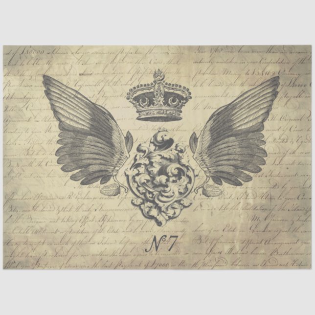 wings Decoupage Tissue Paper (Front)