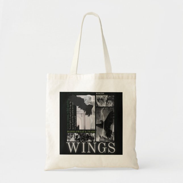 "WINGS" Era Inspired Tote Bag. Bag (Front)