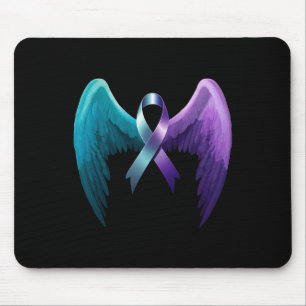 Wings For Suicide Prevention Awareness Mental Heal Mouse Pad