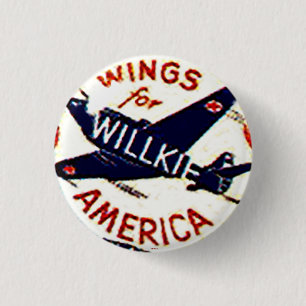 Wings for Willkie - Button