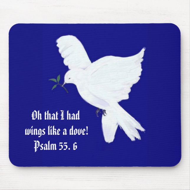 Wings like a Dove-Bible Quote Mouse Pad (Front)