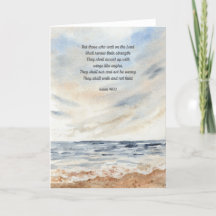 Wings Like Eagles Christian Bible Verse Card
