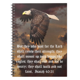 WINGS LIKE EAGLES - ISAIAH 40:31 NOTEBOOK