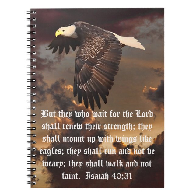 WINGS LIKE EAGLES - ISAIAH 40:31 NOTEBOOK (Front)