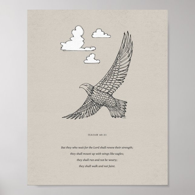 Wings Like Eagles – Isaiah 40:31 Poster (Front)