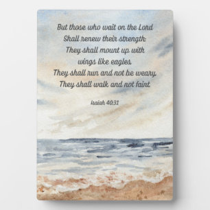 Wings Like Eagles Isaiah Bible Verse Desk Art 5x7 Plaque
