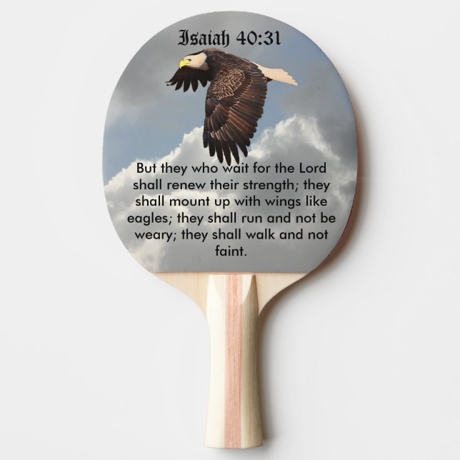 WINGS LIKE EAGLES PING PONG PADDLE (Front)