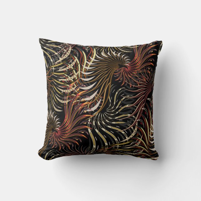 Wings - Modern - Abstract - brown Cushion (Front)