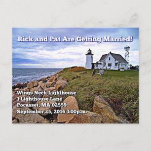 Wings Neck Lighthouse, Massachusetts Postcard