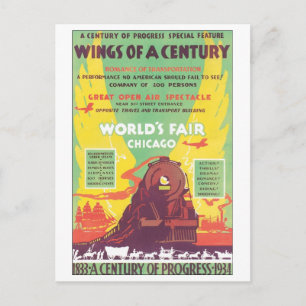 Wings of A Century Chicago World's Fair Postcard