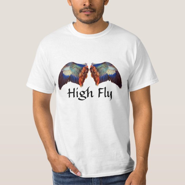 WINGS OF AN EUROPEAN ROLLER HIGH FLY T-Shirt (Front)