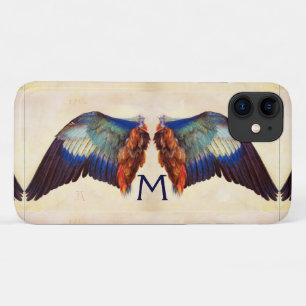 WINGS OF AN EUROPEAN ROLLER MONOGRAM iPhone 11 CASE