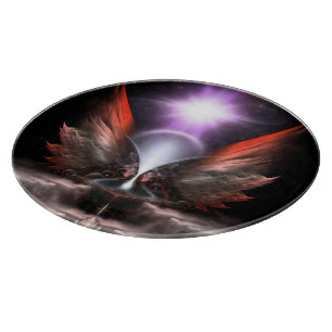 Wings Of Anthropolis HC Round Glass Cutting Board