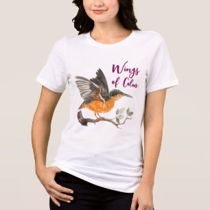 Wings of Calm– Elegant Bird Design Women’s T-Shirt Tri-Blend Shirt