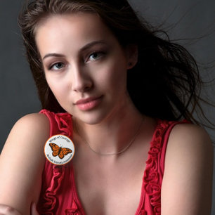 Wings of Courage Multiple Sclerosis Awareness 6 Cm Round Badge