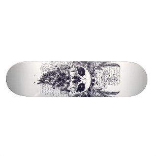Wings Of Death Skateboard Tattoo Design