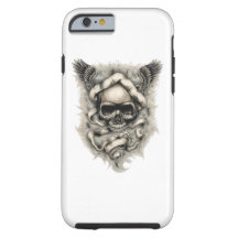 "Wings of Destiny" Skull & Wings Art Phone Case