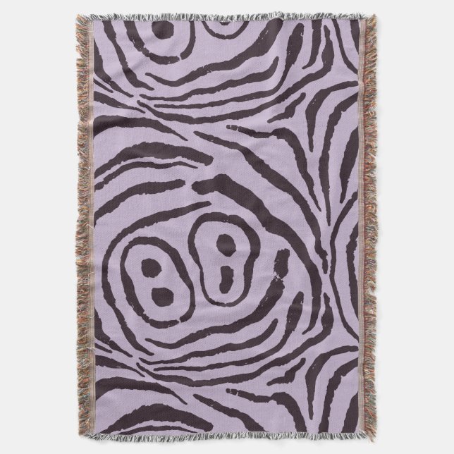 Wings of Echo Midnight Bloom Throw Blanket (Front Vertical)