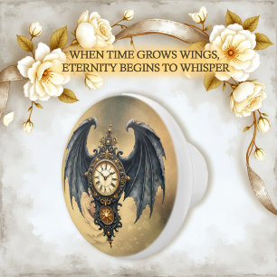 Wings of Eternity – The Timeless Guardian. Ceramic Knob