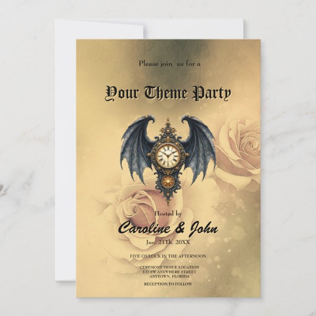 Wings of Eternity – The Timeless Guardian. Invitation (Front)