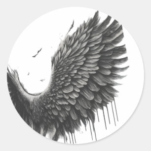 Wings of Freedom Classic Round Sticker