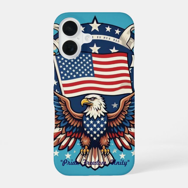 "Wings of Freedom" iPhone 16 Case (Back)