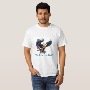 “Wings of Freedom   USA Flag & Eagle Graphic T-shi T-Shirt