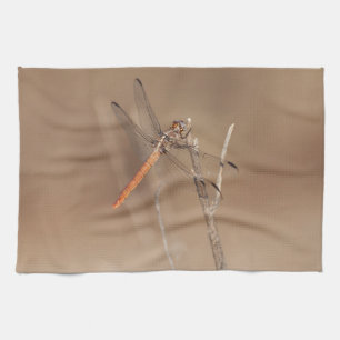 Wings of Gold Dragonfly Tea Towel