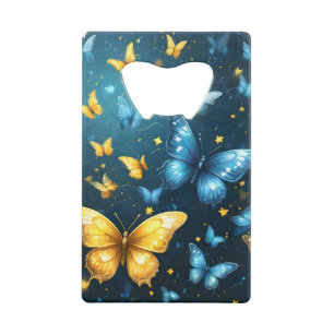Wings of Joy: Blue and Yellow Flying Butterflies
