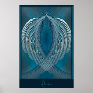 Wings of Peace Abstract Art Poster