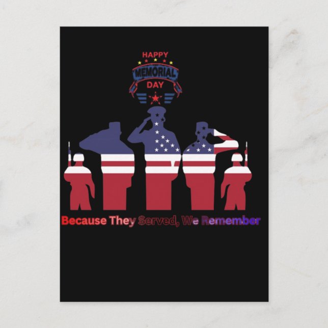 Wings of remembrance black postcard (Front)