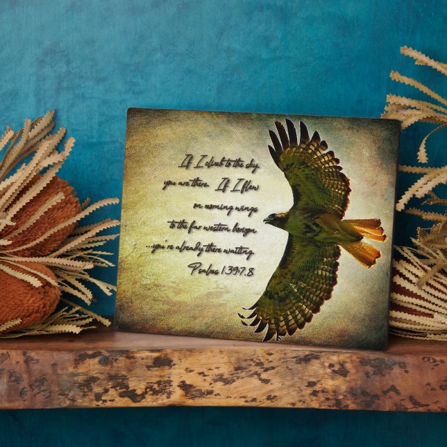 Wings of the Morning Inspirational Plaque (Side)