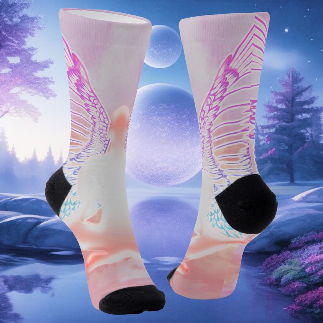 Wings of Wellness: Angelic-inspired Healing Space Socks (Creator Uploaded)