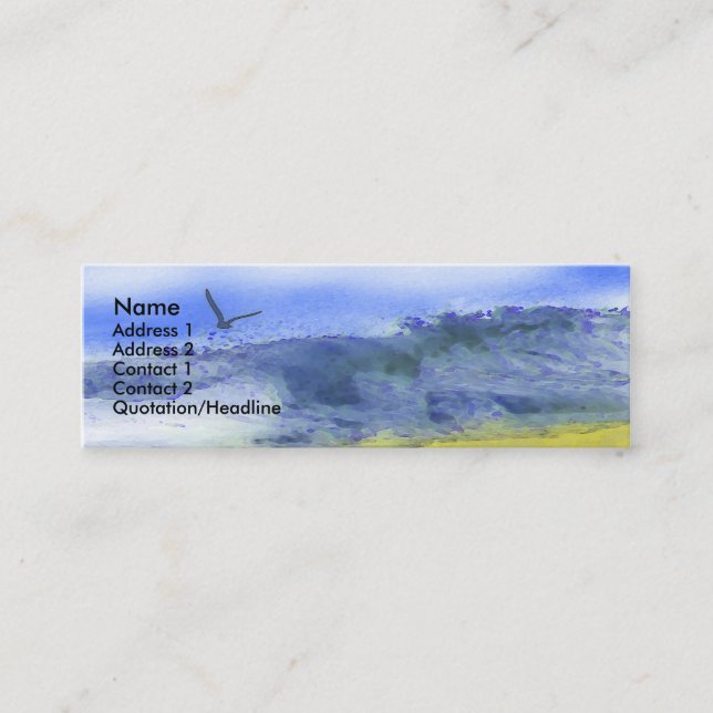 Wings over water | mini business card (Front)