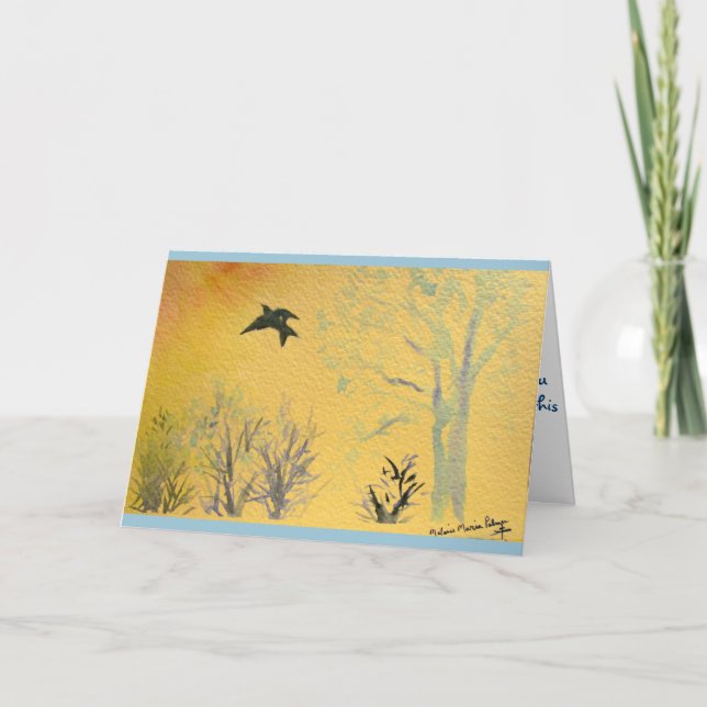 Wings to Heaven Sympathy Card (Front)