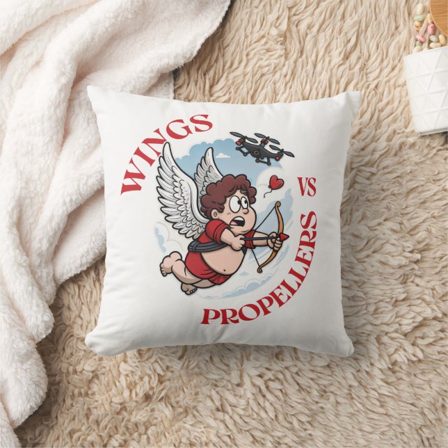Wings vs Propellers, Cupidon vs Drone, Valentine’s Cushion (Blanket)