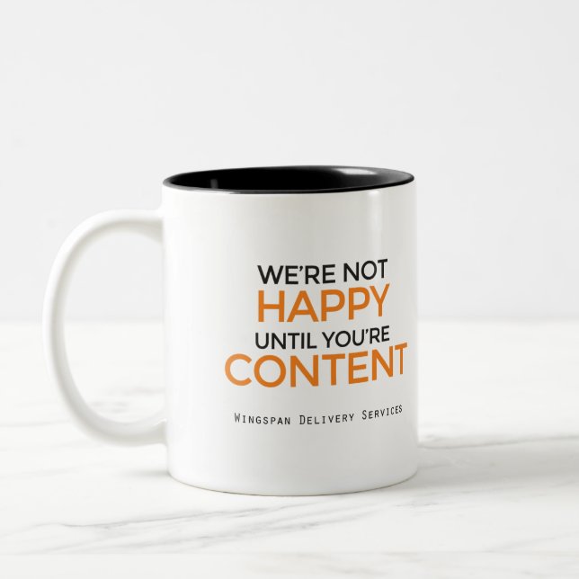 WINGSPAN Delivery Services slogan mug (Left)