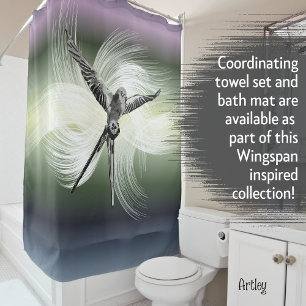 Wingspan Inspired Board Game Tabletop Gamer Pastel Shower Curtain