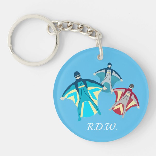Wingsuit Skydiving Key Ring (Front)