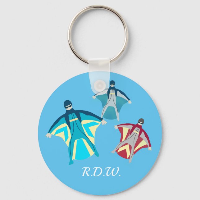 Wingsuit Skydiving Key Ring (Front)
