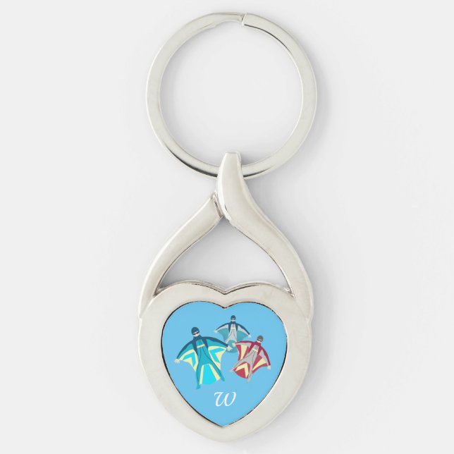 Wingsuit Skydiving Key Ring (Front)