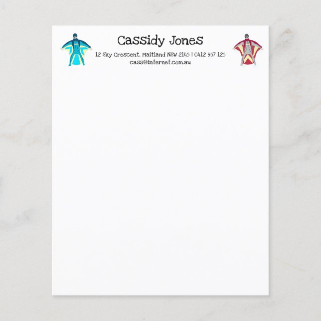 Wingsuit Skydiving Themed (Front)