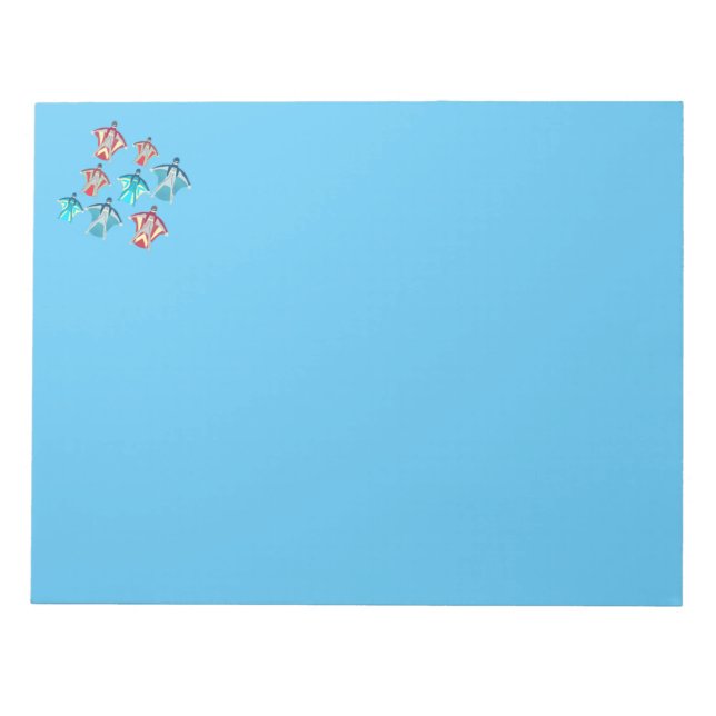 Wingsuit Skydiving Themed Notepad (Front)