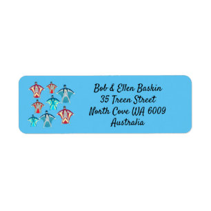 Wingsuit Skydiving Themed Return Address Label