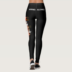 Wining Allowed Text on Behind on Carnival Leggings