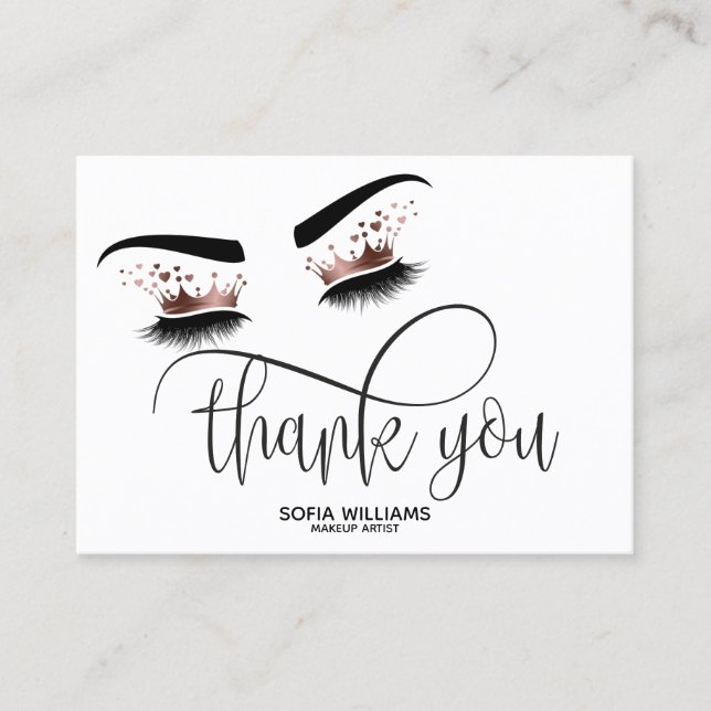 Wink Beautiful Brown Eye with Gold Crown Aftercare Referral Card (Front)