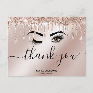 Wink Beautiful Brown Eye with Gold Crown  Postcard